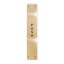 고정문 디자인문패 슬림골드바 골드유광 M, PUSH, 1개