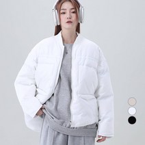 어썸어라운드 여성용 도톰 언발 투포켓 패딩 점퍼