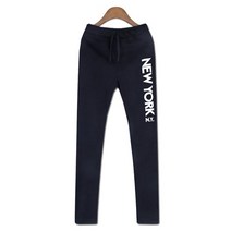 유니제이 여성용 엔와이 레터링 밴딩 트레이닝 팬츠