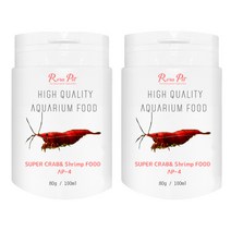 로라펫 슈퍼 프리미엄 가재 & 새우 전용사료, 80g, 2개