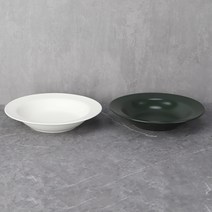 블룸엣홈 몬타지오 파스타접시, 그린,크림, 2개