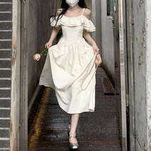 마켓에이 여성용 오프숄더 프릴 파티 드레스