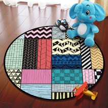 마켓에이 로드패턴 스터디 원형 일러스트 러그