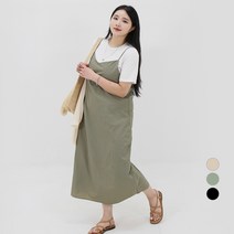 102102 여성용 빅사이즈 바스락 끈조절 뷔스티에 롱 원피스