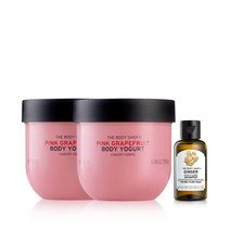 더바디샵 바디 요거트 브리티쉬 로즈 200ml x 2p + 진저 샴푸 60ml, 1세트