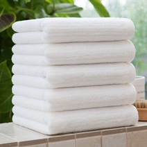 기라로쉬 프리미엄 텐센모달 더블라인 호텔타월 200g, 화이트, 5개