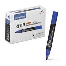 자바펜 생잉크 유성 매직 12p, 파랑, 1개