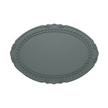 시라쿠스 로렐 리프 실리콘 테이블매트, 로렐 그레이, 가로 44cm x 세로 30cm x 두께 4mm