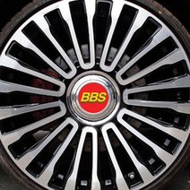 BBS 휠캡 엠블럼 56mm 레드, 4개