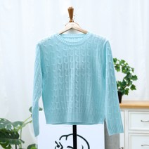 여성용 라라온 닉카다 꽈배기 니트