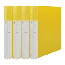 현풍 20매 비보 클리어화일 인덱스 A4, 노랑색, 4개