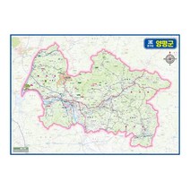 지도닷컴 경기도 양평군 코팅형 관내도 150 x 110 cm, 1개