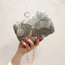 나뭇잎 디자인 레이디 디너 드레스 클러치백
