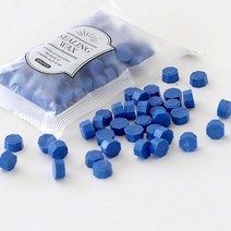 미화부장 실링 왁스 비즈 씰링 왁스 씰왁스 100P 세트, 50 시안, 1세트