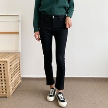 헤이진 여성용 슬림핏 스판 스키니 데님팬츠