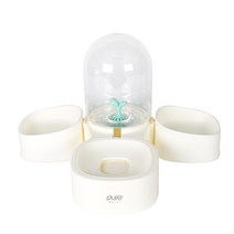 냥이즈멍 반려동물 반자동 급수급식기, 화이트, 1개