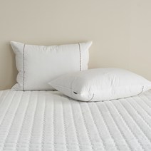 지베딩 프레첼 고밀도 워싱순면 베개커버 + 솜, 화이트