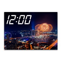 LED 시계 캔버스 프린팅 액자 A3, 옵션35