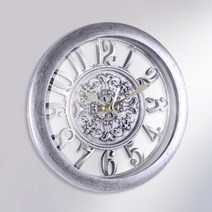 쿼르디 엔틱 벽시계, 실버