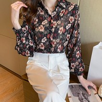 포플러앤씨 리퀸 플라워 블라우스