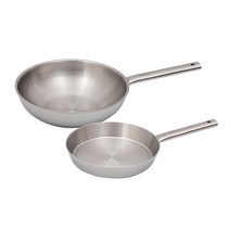 퀸센스 샤이니 통5중 팬 2종 세트, 프라이팬 24cm + 궁중팬 28cm