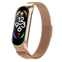 스페이스쉴드 샤오미 미밴드 7 메탈 밀레니즈루프 밴드 스트랩, 로즈골드
