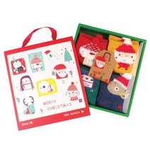 COTTONY 아동용 해피 성탄절 중목양말 4p 세트