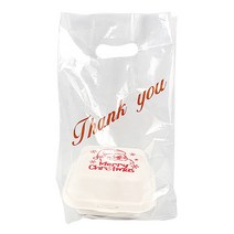 더팩컴퍼니 펄프 도시락 3호 레드산타 20p + PE 땡큐 비닐백 20p 세트, 1세트