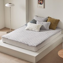 파미지오 누빔 양면 침대패드, 라이트그레이