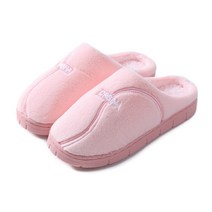 거실 사무실 심플 보온 실내화, Pink