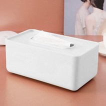 알럽홈 사각 인디컬러 티슈 케이스, 화이트