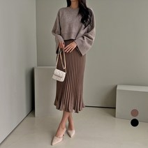 쿨쿠 여성용 플리츠 뷔스티에 원피스