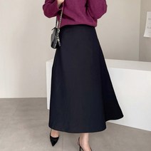 오키 여성용 믹스 플레어 롱 스커트