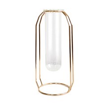 생활살림 심플 골드메탈 와이어 스탠드 화병, 골드