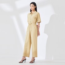 미쏘 셔츠넥롱 점프수트