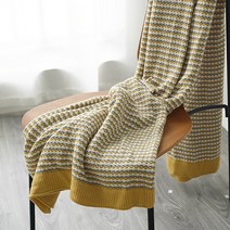 포근 컬러 패턴 니트 블랭킷