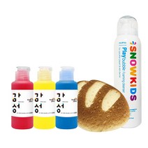 스노우키즈 바게트 스펀지 + 감성 70 물감 빨 + 노 + 파 + 플레이버블 250ml, 3색