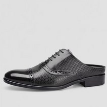 보닌 남성용 천연소가죽 메쉬 앰보 콤비 블로퍼 IN9010BK