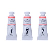 신한에쎈스 아크릴 컬러 물감 Tube B 시리즈 플루어레슨트 레드 3p, 1색, 50ml
