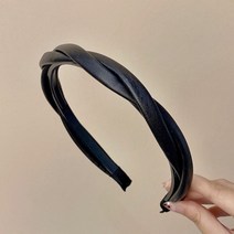 록몽 가죽꼬임 심플 머리띠