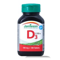 자미에슨 비타민 D3 2500IU 32.4g, 1개, 180정