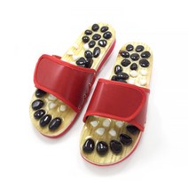 알럽홈 스톤마사지 발지압 슬리퍼 225~230mm, 1개, 레드