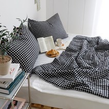 까사베르데 미리 체크 리플 여름 차렵이불 세트