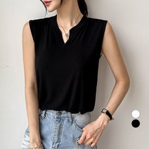 세컨그라운드 여성용 레이온 트임 나시
