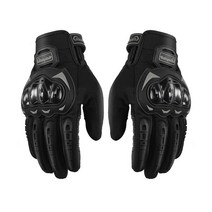 미뉴강베리 휴대폰 터치 레이싱 오토바이 장갑, 블랙