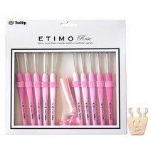 브랜드얀 튤립 에티모 모사 앤 레이스 코바늘 반반세트 + 니팅링, 1세트, 로즈(코바늘), 아찌(니팅링)