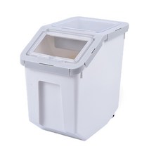 요기쏘 반려동물 사료보관통 + 계량컵 2세트, 혼합색상, 2.5L