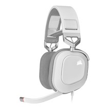 커세어 HS80 RGB USB 7.1채널 게이밍 헤드셋, 화이트