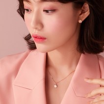 킨트주얼리 여성용 14K 르블룸 플랫 플라워 목걸이