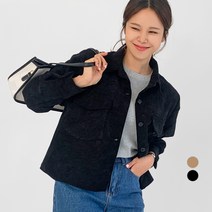 바블링브룩 여성용 코듀로이 포켓 크롭 셔츠